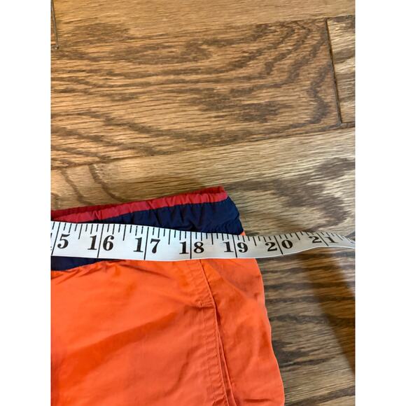 EBTEK Eddie Bauer Short Lined Swim Drawstring Large Nylon Vintage Orange - Picture 5 of 7